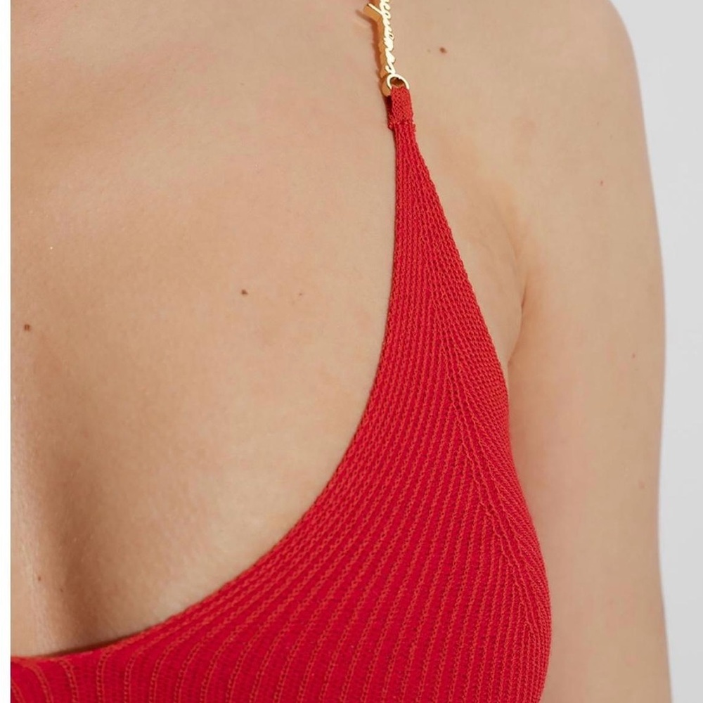 Jacquemus Red Knit Set - Ribbed, High-Waist - Picture 2 of 6